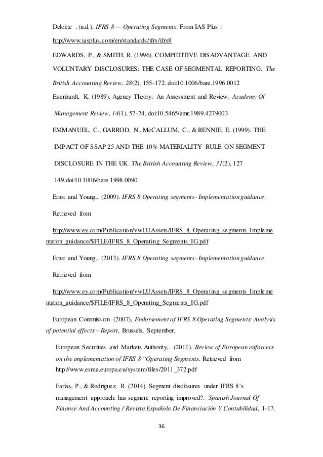 Dissertation on ifrs